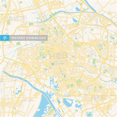 Printable street map of Tianjin, China - HEBSTREITS | Street map, Map, Open street map