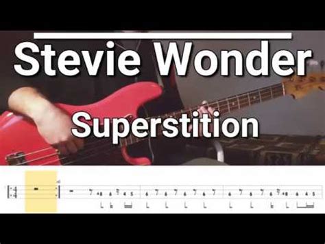 Stevie Wonder Superstition Bass Cover TABS YouTube Music