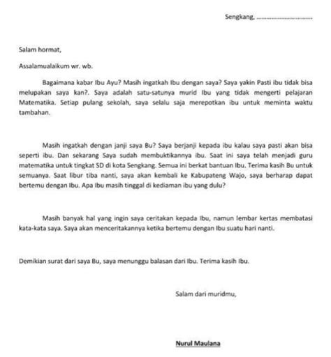 Contoh Surat Pribadi Untuk Ibu 56 Koleksi Gambar