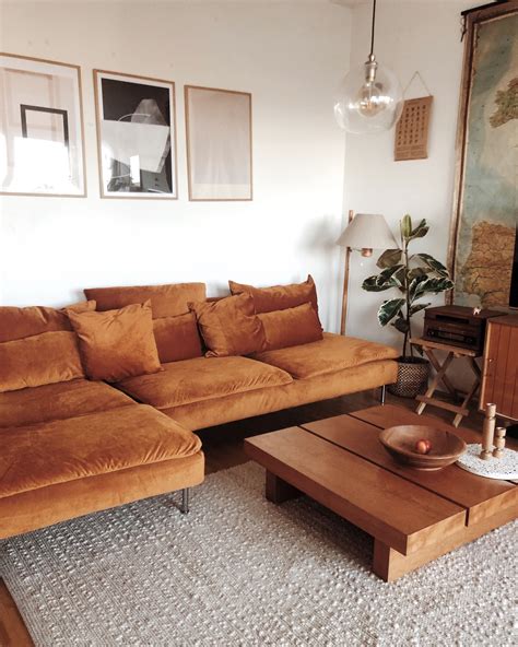 Give Your Sofa A Bold Makeover With A Cognac Velvet Slipcover Loving