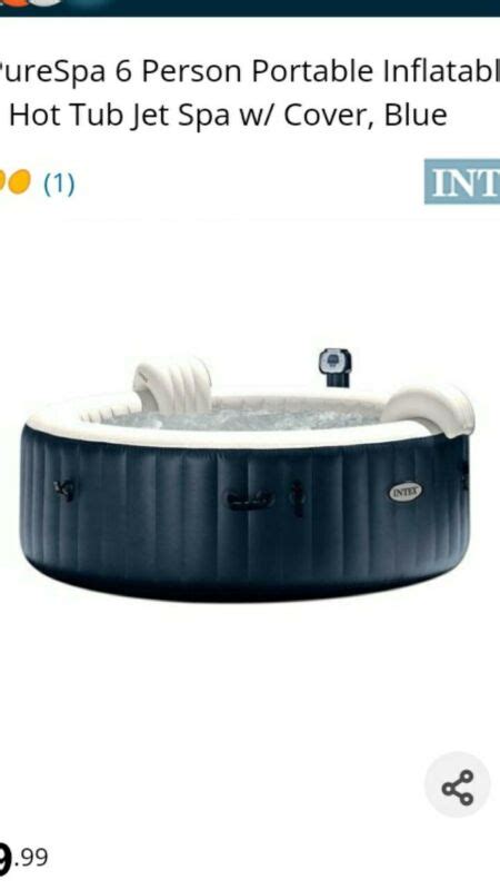 Intex Pure Spa Plus Bubble Hot Tub 28405E For Sale From United States