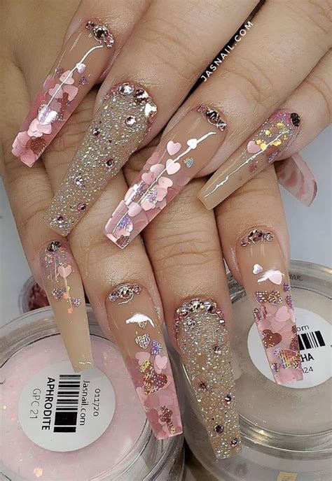 24 Hot Acrylic Pink Coffin Nails Design For Valentine S Nails Latest