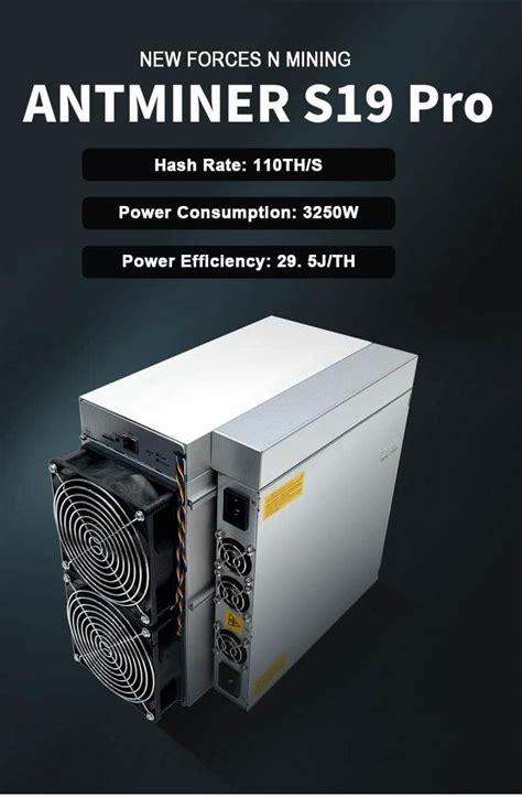 Antminer S19 Pro 110 TH S Bitcoin Miner Asic Miner 3250w Include PSU