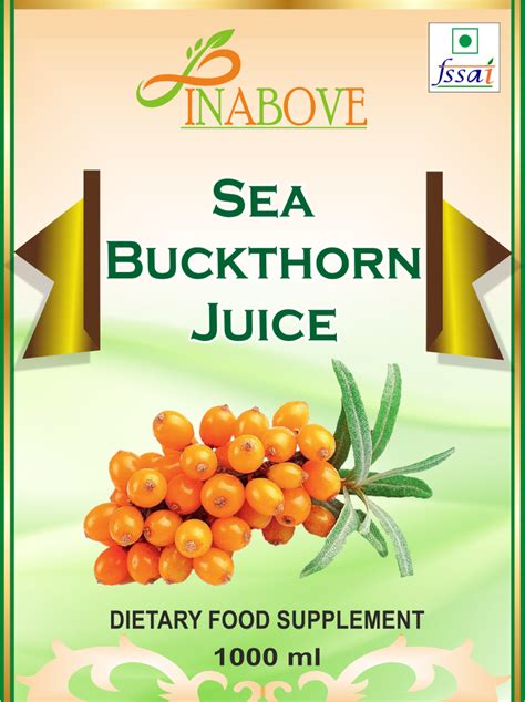 Inabove Natural Sea Buckthorn Herbal Juice Packaging Type Bottle