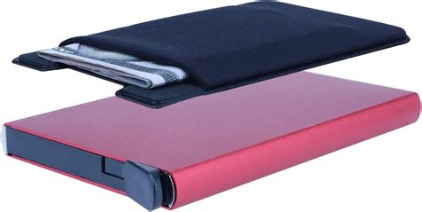 Aluminum Wallet With Elasticity Back Pocket ID Card Holder RFID