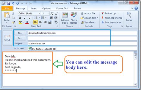 How To Send Current Workbook Through Outlook From Excel