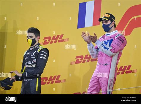 Podium PEREZ Sergio Mex Racing Point F1 RP20 OCON Esteban Fra