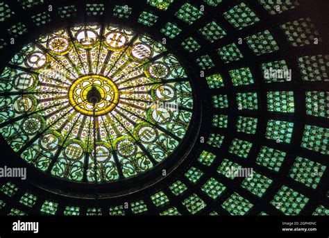 chicago cultural center tiffany  res stock photography  images alamy
