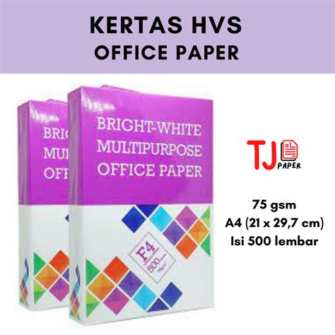 Jual Kertas Hvs Putih A F Gr Bmo Brightwhite Multipurpose