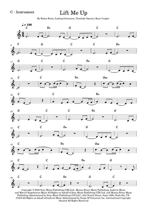 Lift Me Up Arr Fabio Eduardo De Oliveira By Rihanna Sheet Music For