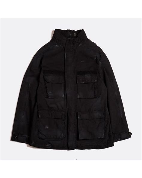 Balenciaga Double Front Military Parka In Black For Men Lyst