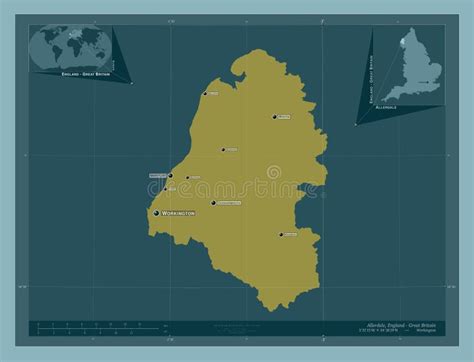 Allerdale England Great Britain Solid Labelled Points Of Ci Stock