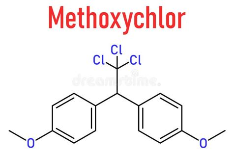 Methoxychlor Pesticide Molecule, Skeletal Chemical Formula. Stock ...