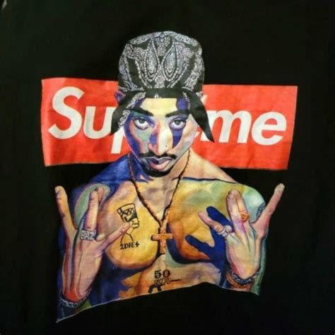 Tupac Shakur Custom Supreme Background Shirt Size Sma Gem