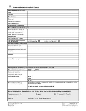 Fillable Online Dspeking Net Anmeldung An Der Dsp Formular Fax Email