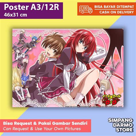 Poster High School Dxd Anime Terbaru Tersedia Berbagai Ukuran A4 A3