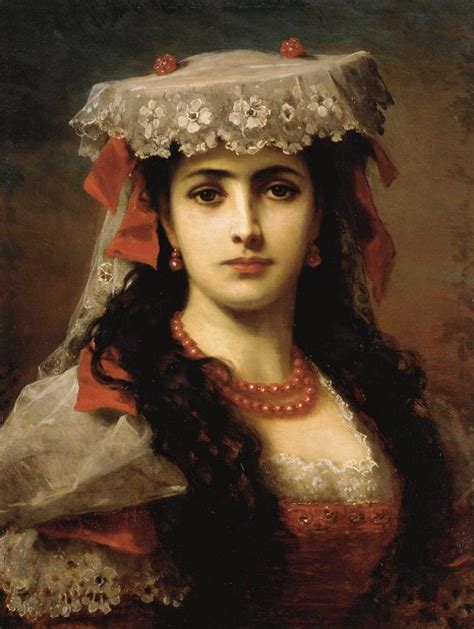 Anton Ebert 1845 1896 — Portrait Of A Young Spanish Woman 850x1128