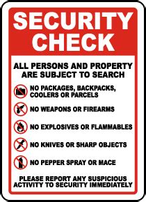 Security Checkpoint Signs - Save 10% Instantly