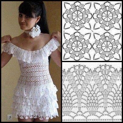 CrochÊ moldes mara vestido Artofit