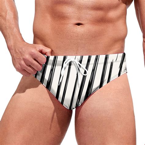 Peaskjp Mens Bikini Swimwear Low Rise Swim Briefs Solid Bathing Suit