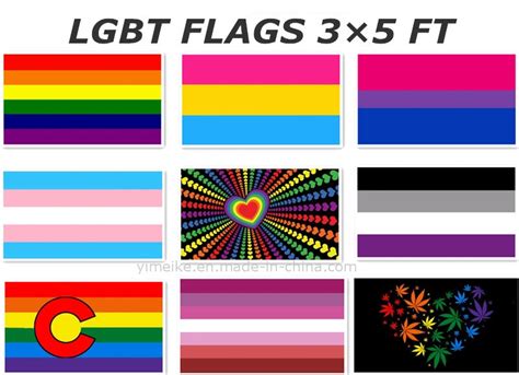 Gay Pride Transgender Lesbian Bi Sexual Rainbow Banners Lgbt Flags