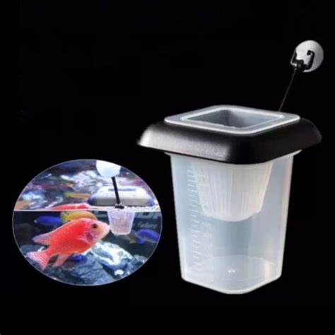 Floating Frozen Red Worm Cup Plastic Fish Tank Feeder Home Ebay