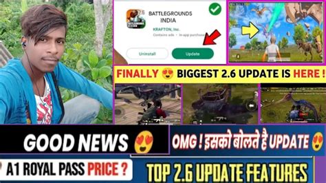 Finally 😍 Biggest 26 Update Is Here Bgmi New Update A1 Royal Pass