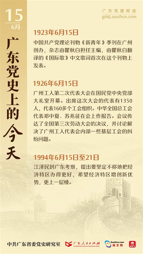 广东党史上的今天｜6月15日