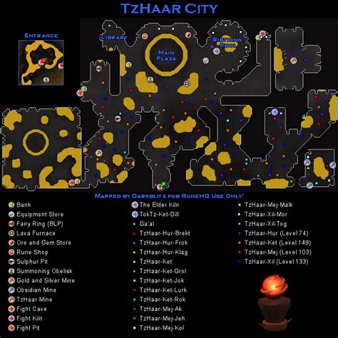 Tzhaar City Map Runescape Guide Runehq