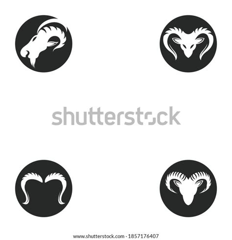 Rams Head Logo Template Silhouette Icon Stock Vector Royalty Free 1857176407