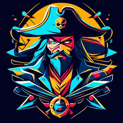 Premium Vector Digital Pirate Captain Illustration In Vector