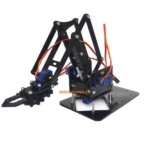 Dof Robot Arm Kit Diy Acrylic Claw Arduino Mechanical Grab Manipulator