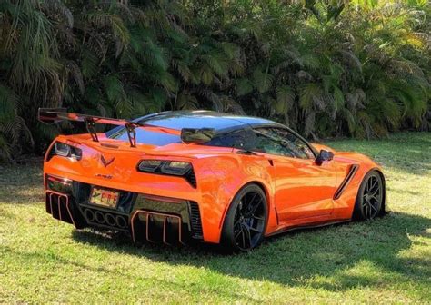 Chevrolet Corvette C7 ZR1 Orange Forgeline VX1 Wheel Front