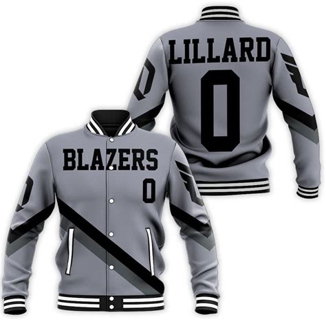 Blazers Damian Lillard Jersey Inspired Baseball Jacket Teeruto