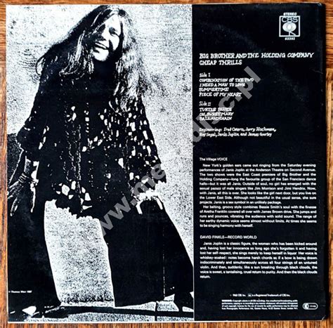 Big Brother The Holding Company Janis Joplin Cheap Thrills Uk