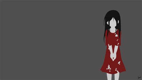 Scary Bloody Anime Girl Wallpaper