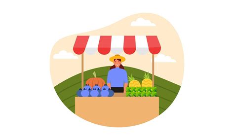 Farmers market concept illustration vector 15778762 Vector Art at Vecteezy