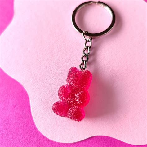 Big Sugar Gummy Bear Keychain Super Realistic Epoxy Resin Fake Gummy Candy Acessories Etsy