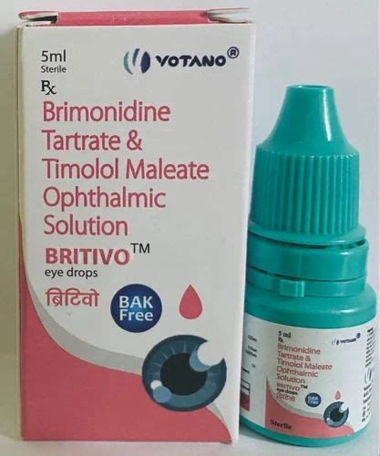 Cipla Brimonidine Tartrate And Timolol Maleate Ophthalmic Eye Drop At