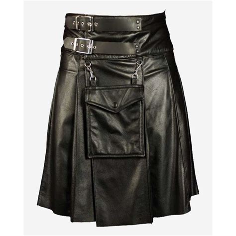 Gothic Leather Kilt For The Enigmatic Fashionista Scot Kilt Store