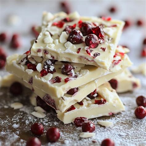 Cranberry White Chocolate Bark Cranby