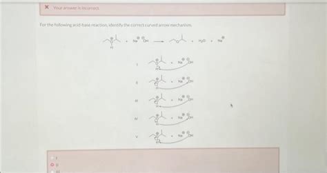 Solved For The Following Acid Base Reaction Identify The