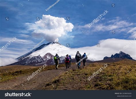 Cotopaxi Eruption Immense Column Steam Rises Stock Photo 2238476165 ...