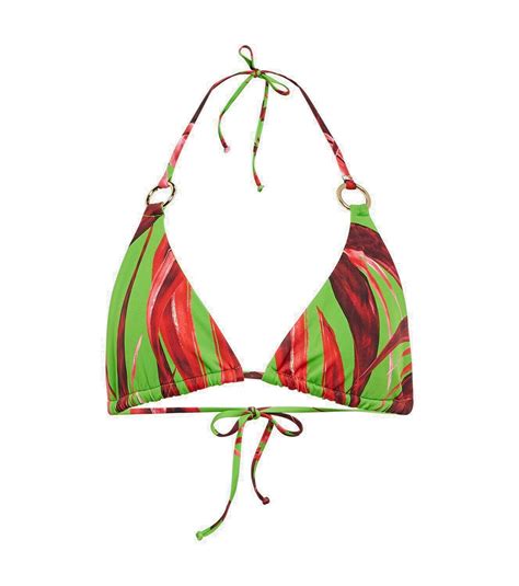 Louisa Ballou Women S Mini Ring Triangle Bikini Top In Endgame Louisa