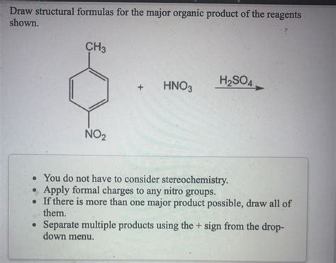 Solved Draw Structural Formulas For The Major Organic Chegg