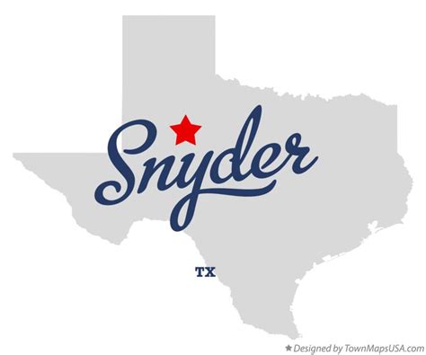 Map of Snyder, TX, Texas