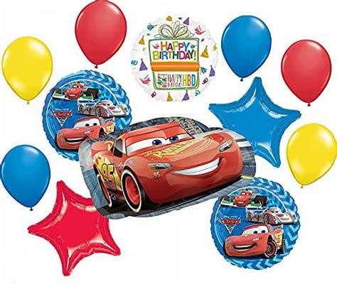 Disney Cars Party Supplies Lightning Mcqueen Birthday Balloon Bouquet