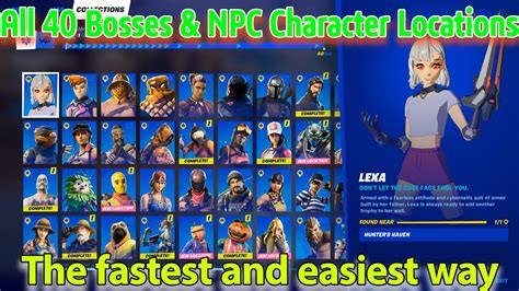 How To Unlock All 40 Bosses And Bsses And Npc Character Locations In