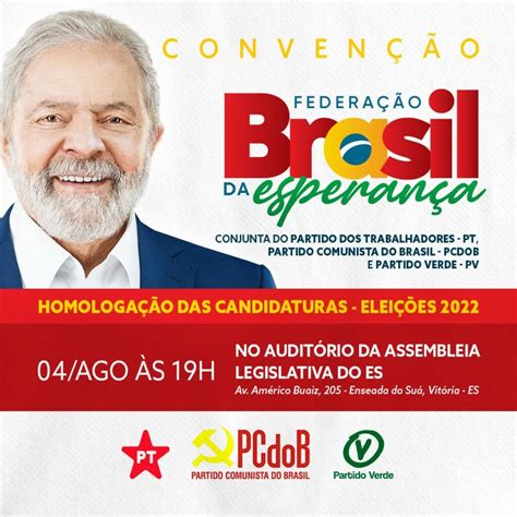 Conven O Federa O Brasil Da Esperan A An Ncio Dos Candidatos As