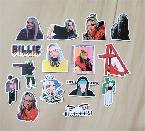 Billie Eilish Large Waterproof Stickers Decals Hobbies Toys